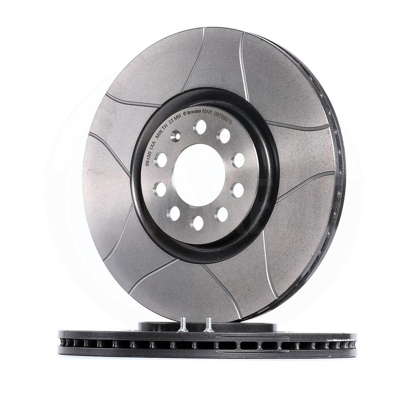 For Skoda Octavia VRS RS 1.8 T Turbo Brembo Front Grooved Brake Discs Pads 312MM gallery