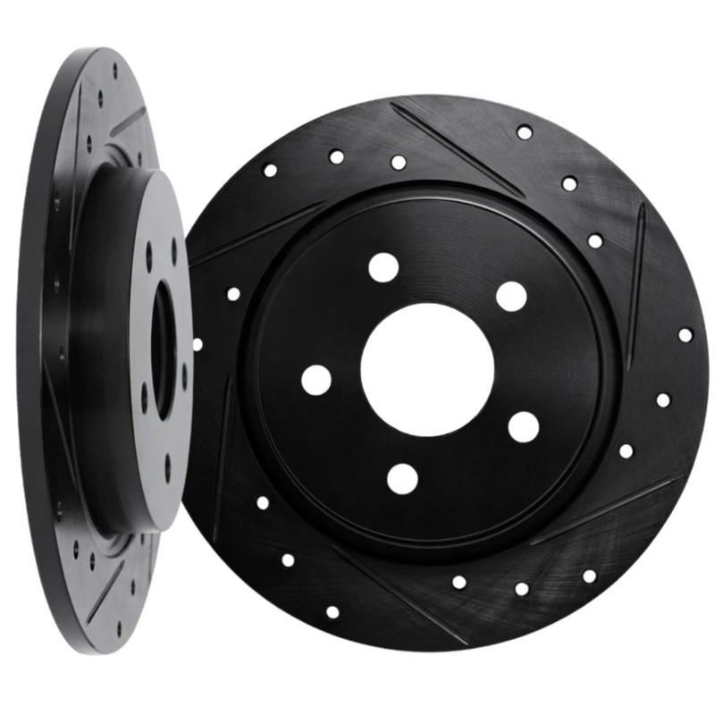 For Suzuki XL-7 2002-2006 Rotor Set | Black | Vented Rotor | Drilled And Slotted gallery