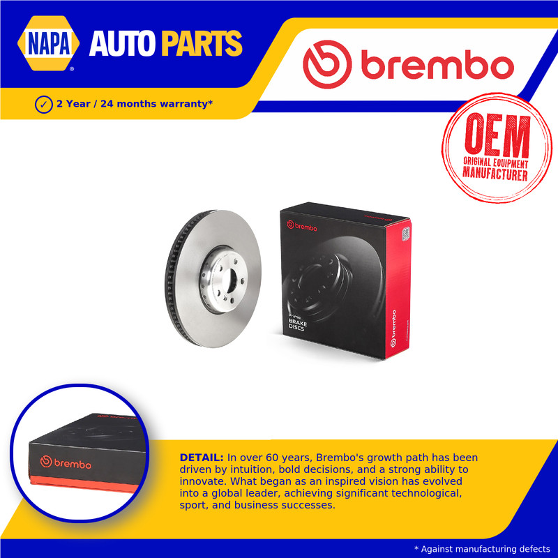 Brake Disc Single Vented fits BMW 750 G11 4.4 2015 on 374mm Brembo 34106875284