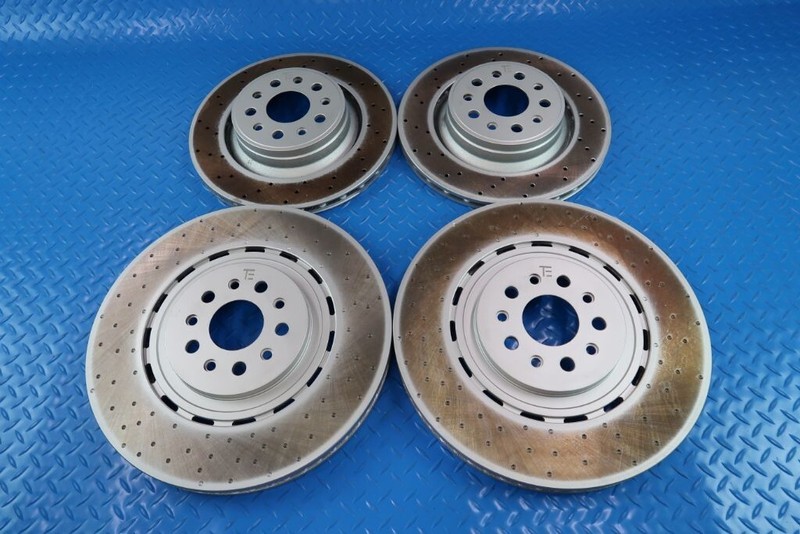 Maserati Levante S Trofeo front rear brake disc dimpled rotors TopEuro #12015