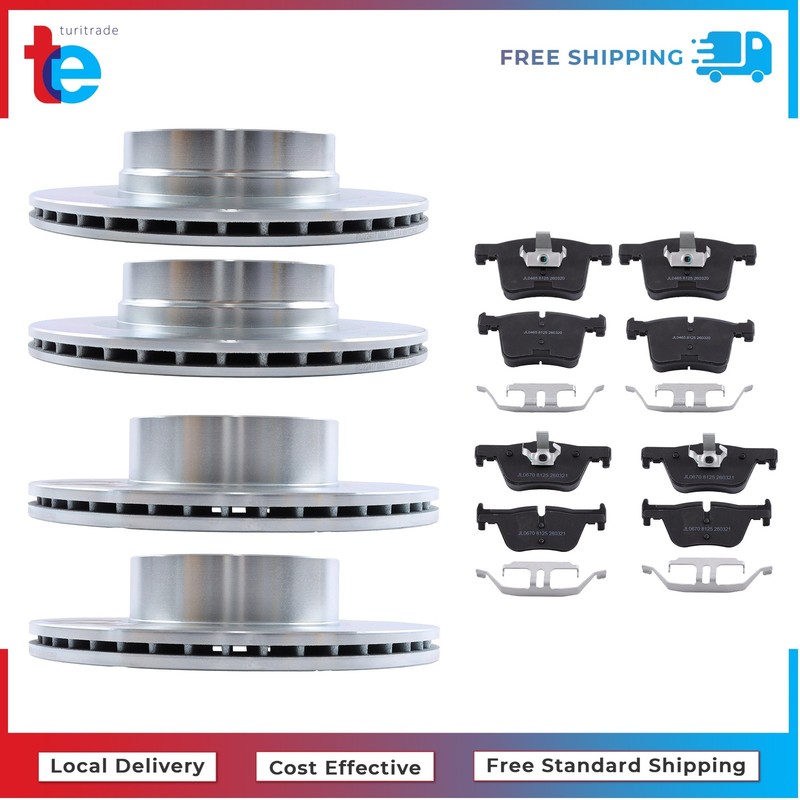 For BMW 328i 228i xDrive 12x Front & Rear Disc Brake Rotors & Ceramic Brake Pads
