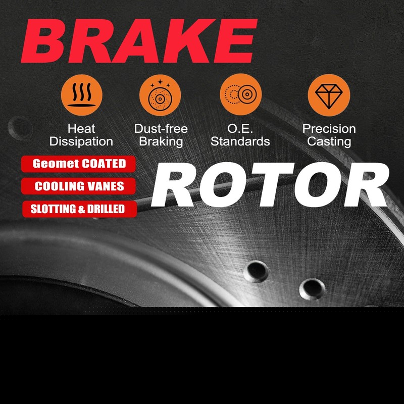 Front Rotors + Brake Pads Kit For Chevy Traverse GMC Acadia Buick Enclave gallery