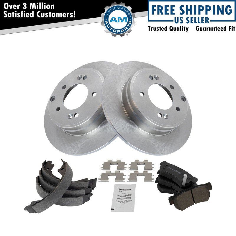 Rear Brake Pad & Rotor Kit Fits 2007-2008 Hyundai Sonata