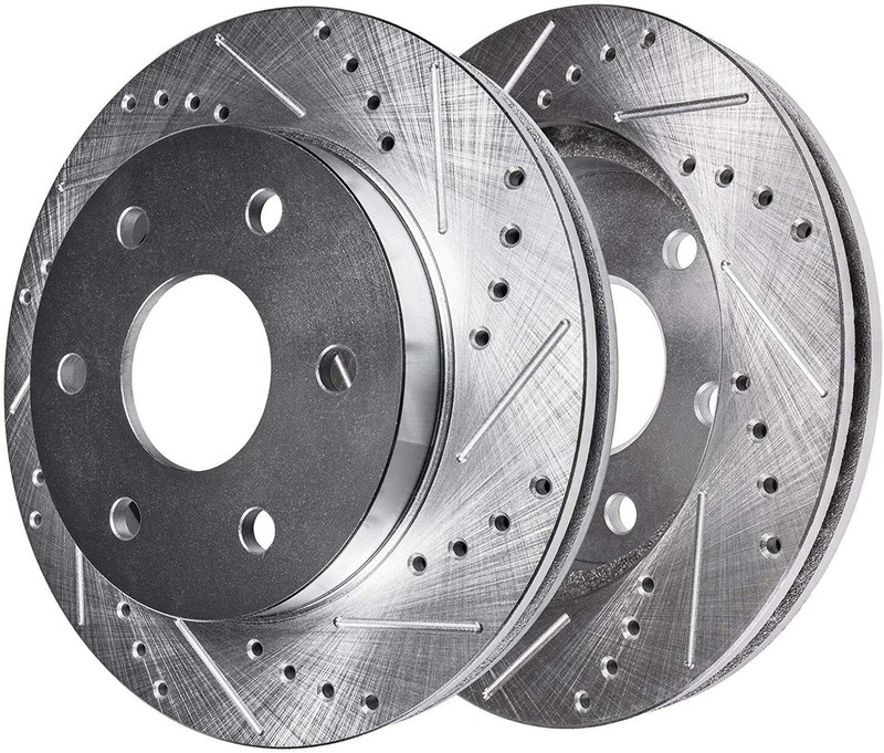 Front Drilled Rotors + Right Caliper & Brake Pads for Silverado 1500 Yukon Tahoe gallery