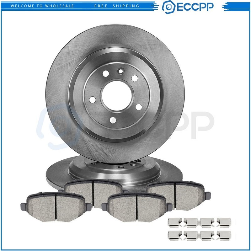 Rear Ceramic Brake Pads And Rotors For 2011 2012 2013 2014 Ford Edge Lincoln MKX