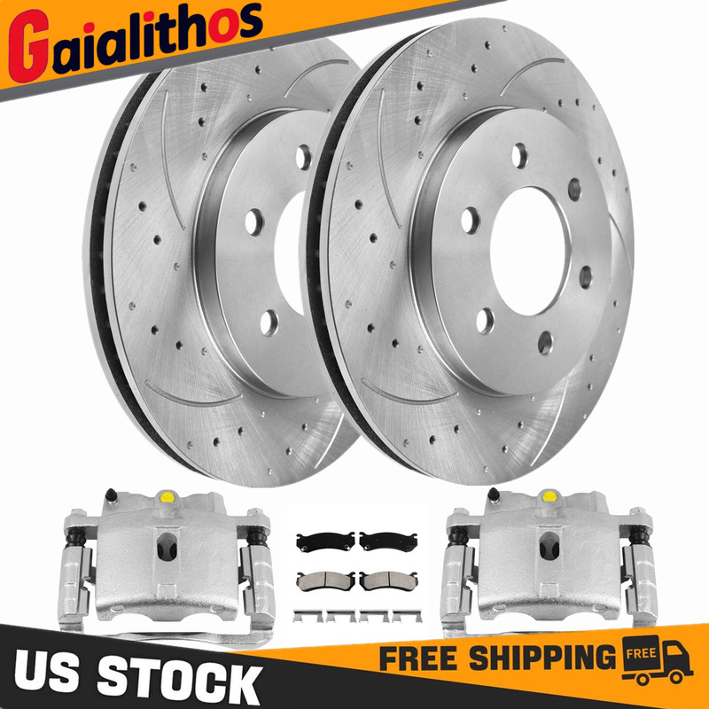 Front Disc Rotors Brake Calipers Brake Pads for Chevy Tahoe Yukon Express 1500