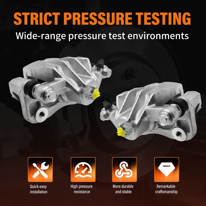 Rear Brake Rotors Brake Caliper Pads Kits for 2007-2015 Toyota Sequoia Tundra gallery