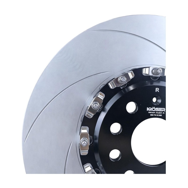 Two-Piece Front Floating Slotted Brake Rotors For AUDI S3 Golf R (22-25) A3 VW gallery