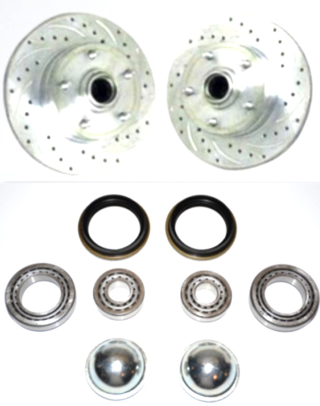 Fits Mopar Front Replacement Disc Brake Rotors 11" 5 x 4.5" Drilled & Slotted gallery