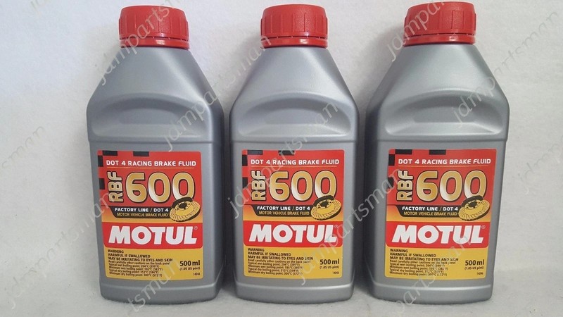 (3-Pack) RBF600 RACING Brake Fluid – MOTUL DOT 4 Brake Fluid 594°F Dry (500 ml)