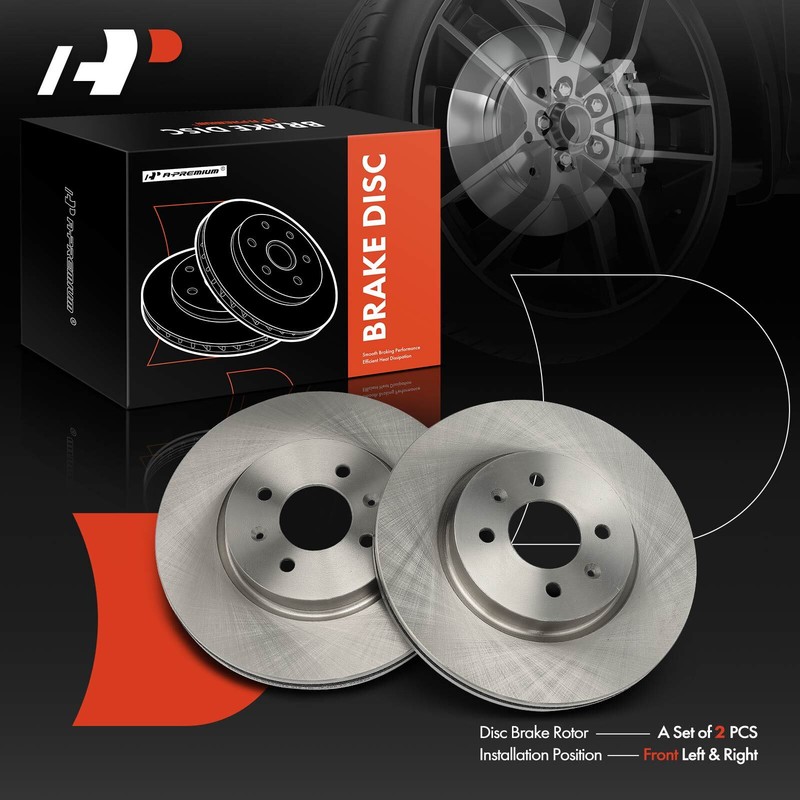 A-Premium Front Disc Brake Rotors for Hyundai Accent 2018-2020 L4 1.6L Kia Rio gallery