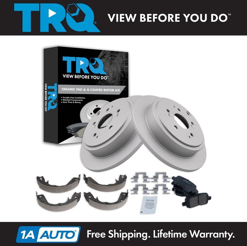 TRQ Rear Brake Pad & Rotor Kit Fits 2001-2006 Acura MDX