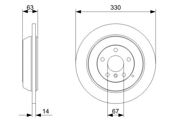 BOSCH 0 986 479 330 Brake Disc gallery
