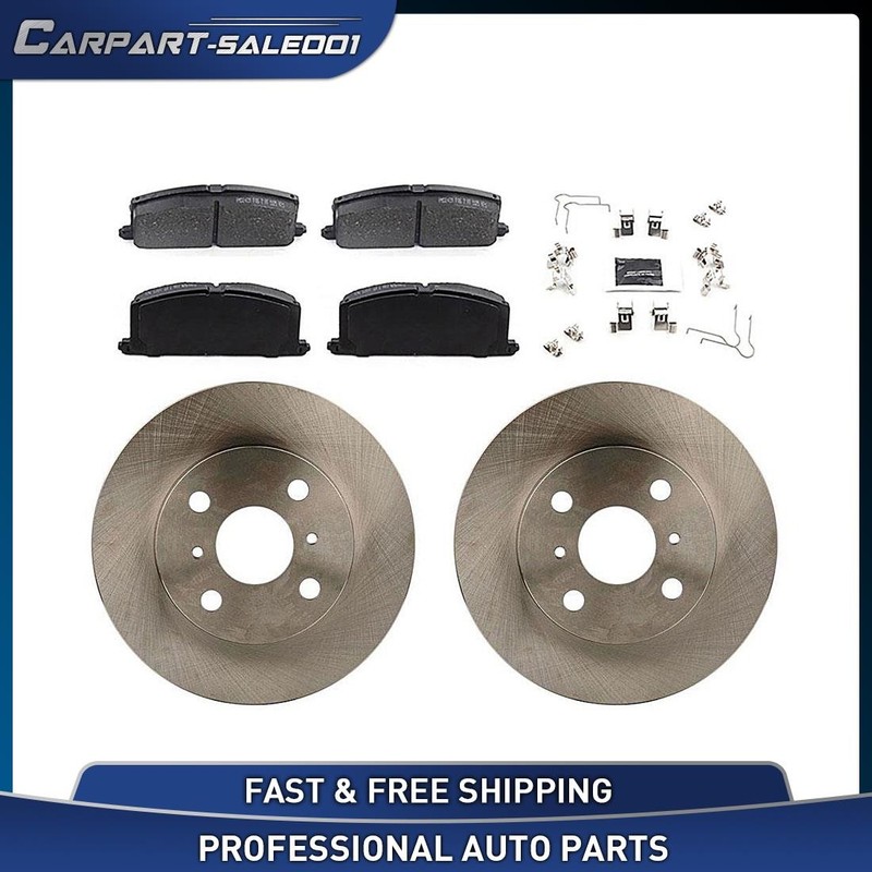 Front Disc Brake Rotors Brake Pads Kit for 1991-1999 Toyota Tercel 1.5L