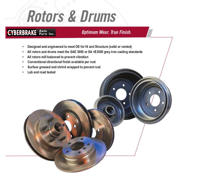 55185E Front Premium Black E-Coat Rotor Pair of 2 gallery