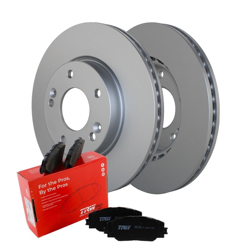 Front Brake Kit 280mm Rotors & TRW Pro Ceramic Pads For Hyundai Kona Kia Seltos