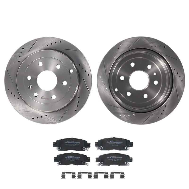 Rear Brake Rotors & Ceramic Pads Kit for Buick Enclave/Chevy Traverse/GMC Acadia
