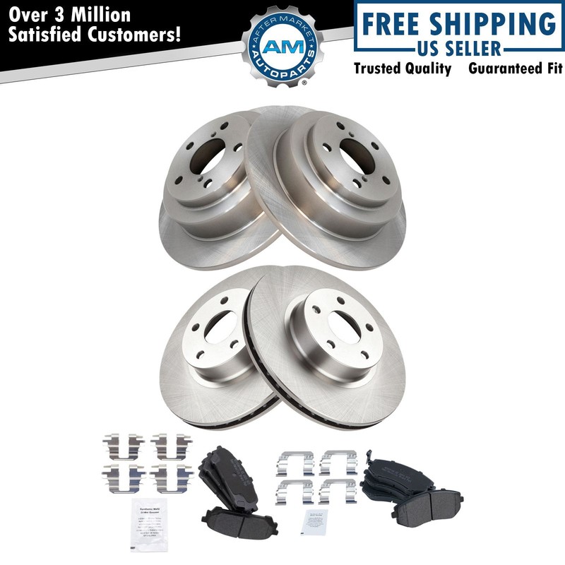 Front and Rear Brake Pad & Rotor Kit Fits 05-06 Saab 04-07 Subaru