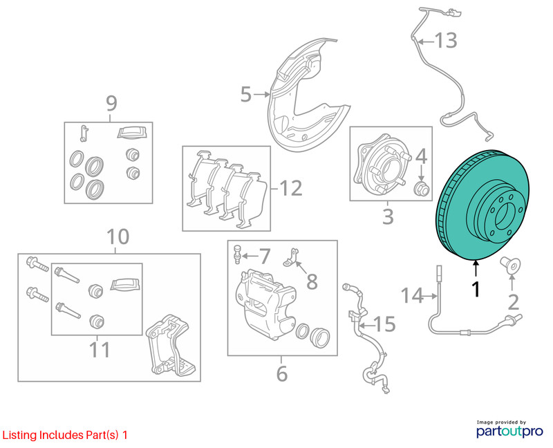 2010-2016 Land Rover LR4 Brake Disc SDB000624 gallery