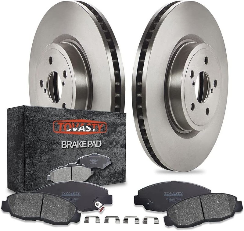 Front Brake Rotors + Brake For Toyota Venza Brake Rotor & Pad Kit Ceramic Pads