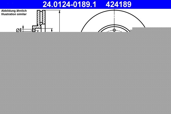 ATE 24.0124-0189.1 Brake Disc for Porsche