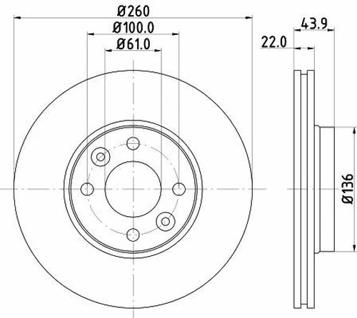 For Renault Clio MK3 1.5D 2005-2014 Front 260mm Vented Brake Discs and Pads gallery