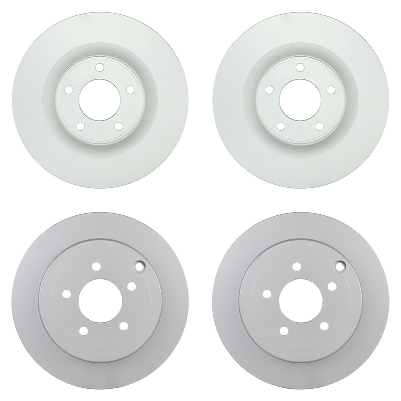 Bosch QuietCast Front Rear Rotors Disc Brake Pad Kit For Edge MKX 2007-2010