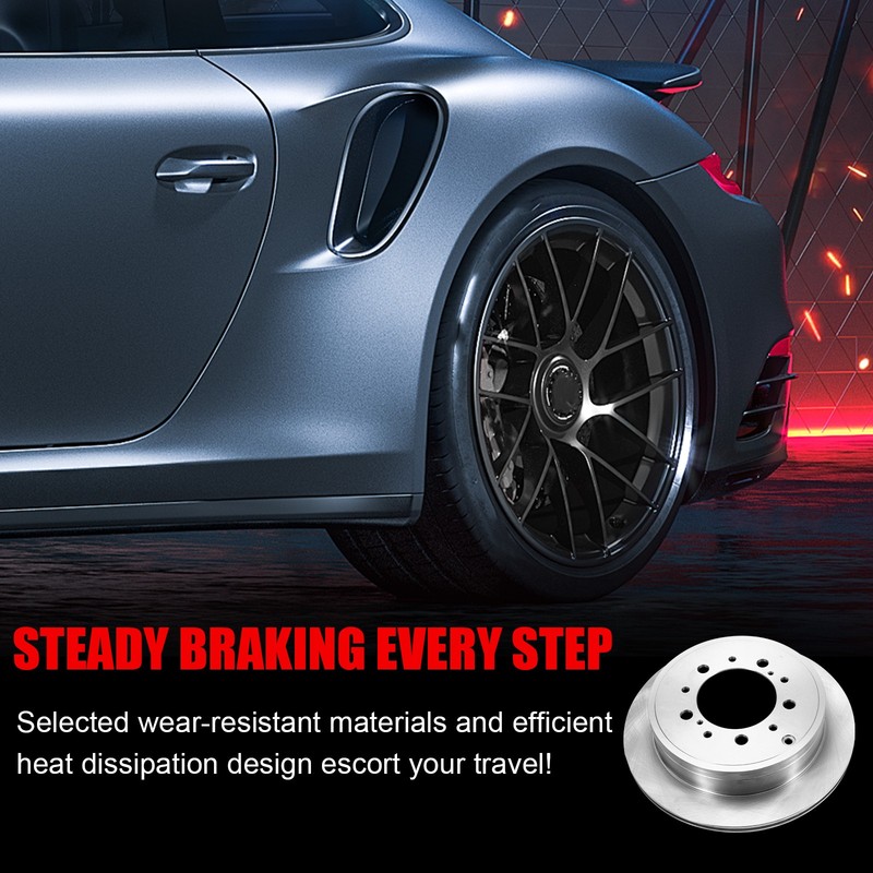 For Land Cruiser Tundra Sequoia LX570 Rear Brake Disc Rotors Ceramic Brake Pads gallery