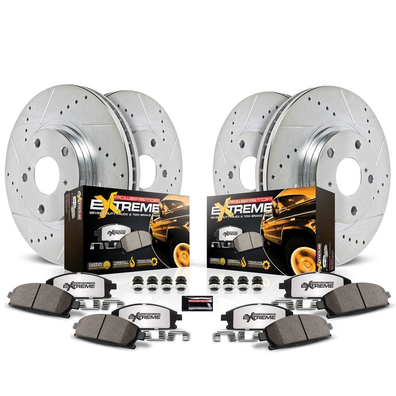 Powerstop Extreme 300mm Front 298mm Rear Discs Pads Sensor Kit for Sprinter 3500