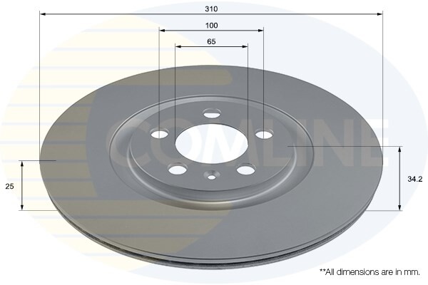 Fits Audi A1 2010-2018 Seat Ibiza 2015-2017 Baxter Front Brake Disc 6R0615301B gallery