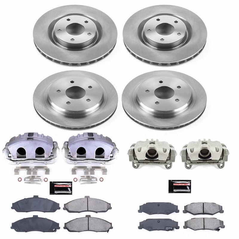 KCOE1418B Powerstop 4-Wheel Set Brake Kit With Calipers Front & Rear for Chevy gallery