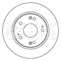 2x Brake Discs Pair Solid Rear 260mm KBD4520 Key Parts Set 42510SDAA00 Quality gallery