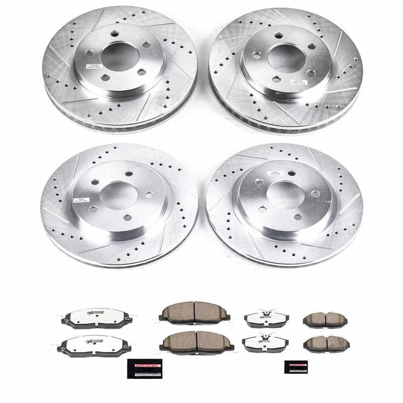 K1383-26 Powerstop 4-Wheel Set Brake Disc and Pad Kits Front & Rear for Mustang gallery