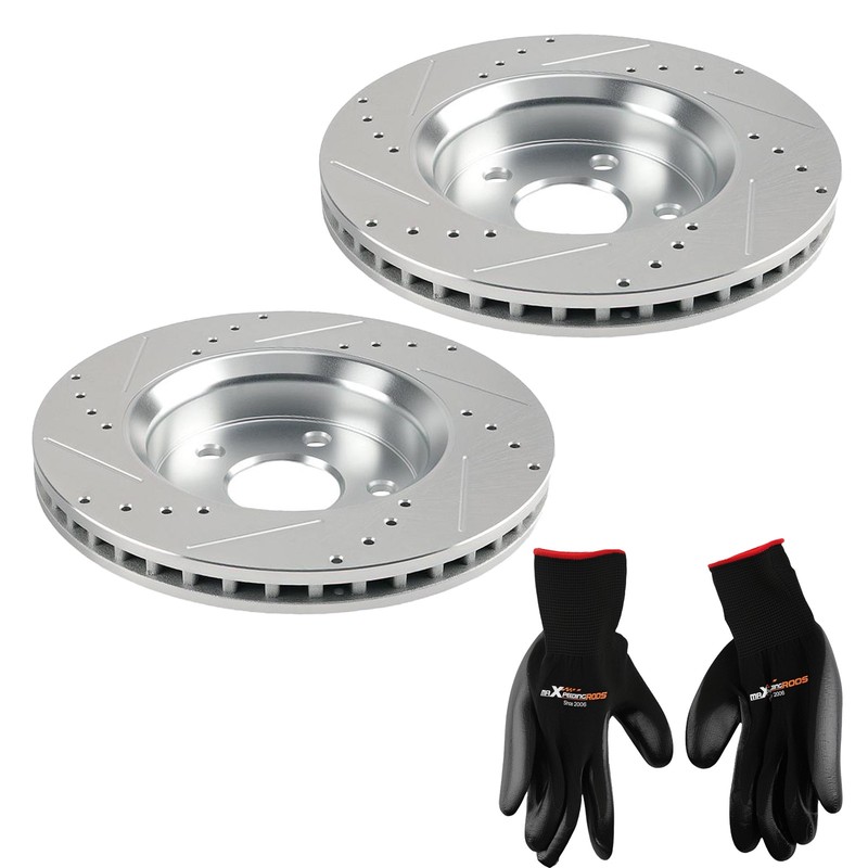Front Drilled&Slotted Brake Rotors Set for Dodge Durango/Jeep Grand Cherokee