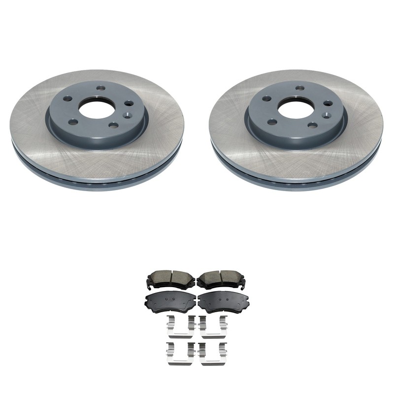 DuraGo Front Rotors Akebono ProACT Ceramic Disc Brake Pads Kit For LaCrosse