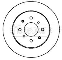 x2 Borg & Beck Rear Brake Discs Pair Fits Honda MG BBD4398