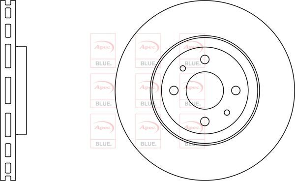Brake Discs Pair Front FOR FIAT PUNTO 101bhp II 1.9 03->12 Diesel Blue gallery