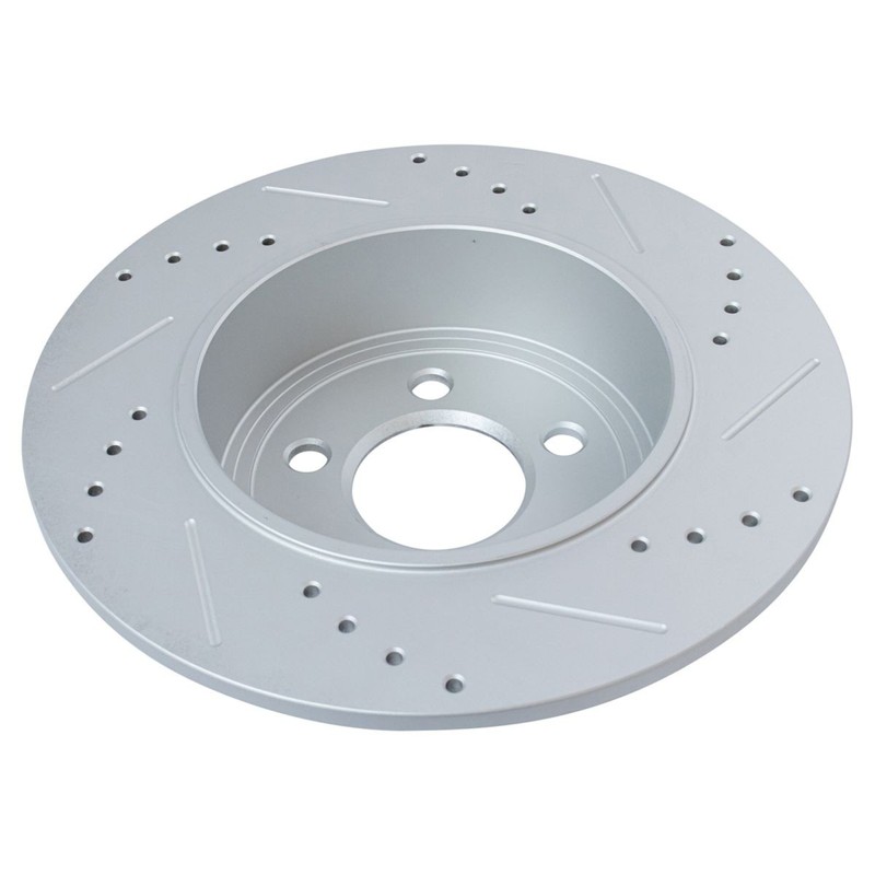 TRQ Brake Rotor Performance Cross Drilled & Slotted G-Coated Pair gallery