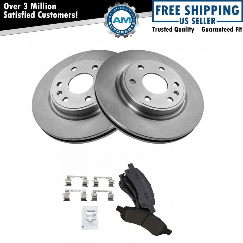 Front Semi-Metallic Brake Pad & Rotor Kit for Chevy Traverse Acadia Enclave