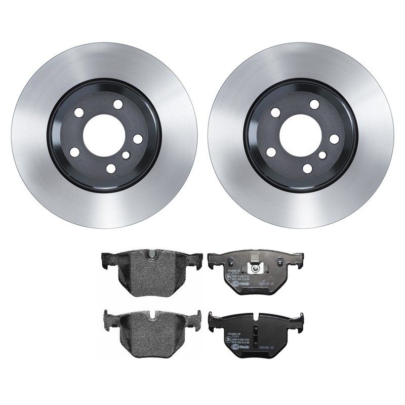 Wagner Rear Rotors Hella Low-Met Disc Brake Pads Kit For BMW E71 X6 xDrive35i