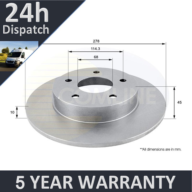 Fits Nissan Primera 2000- Almera 2000-2006 + Other Models PV Rear Brake Disc #1