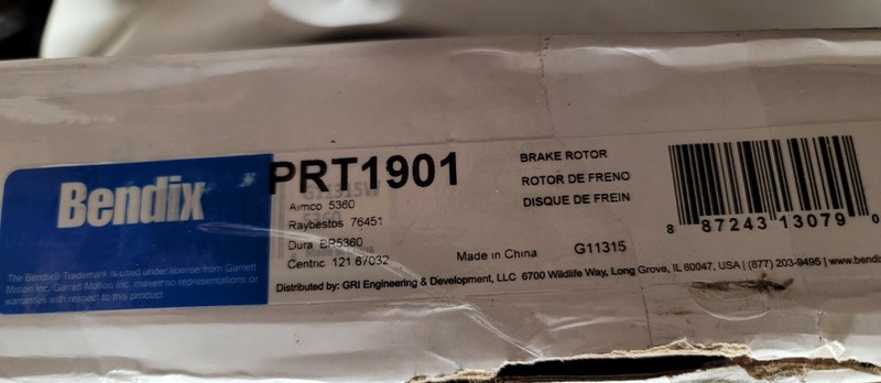 Disc Brake Rotor Rear Bendix PRT1901 fits 94-98 Jeep Grand Cherokee gallery