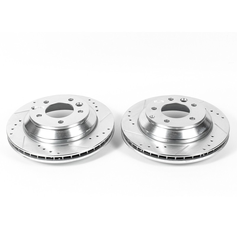 EBR1013XPR Powerstop Brake Discs 2-Wheel Set Rear for VW Porsche Cayenne Q7