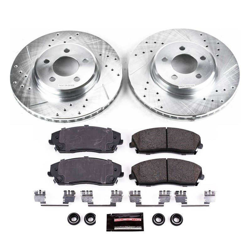 Powerstop K1714 Stainless Steel Drilled & Slotted Brake Kit for 06-19 Charger