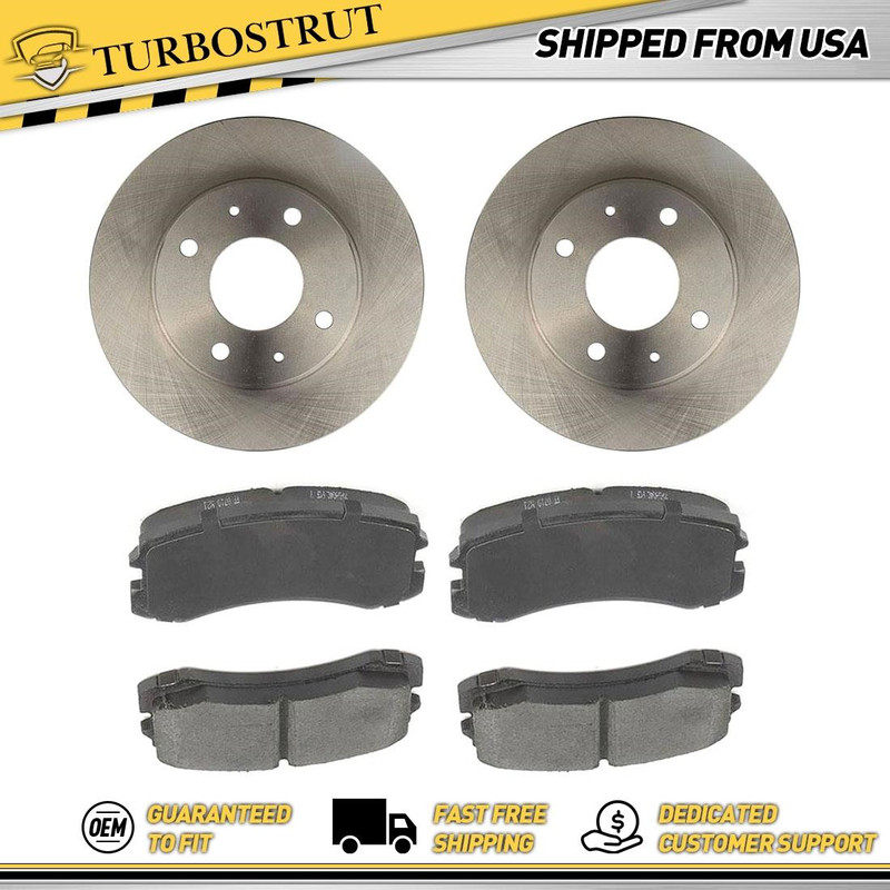 Front OE Brake Rotors Brake Pads Kit fits 2002-2007 Mitsubishi Lancer