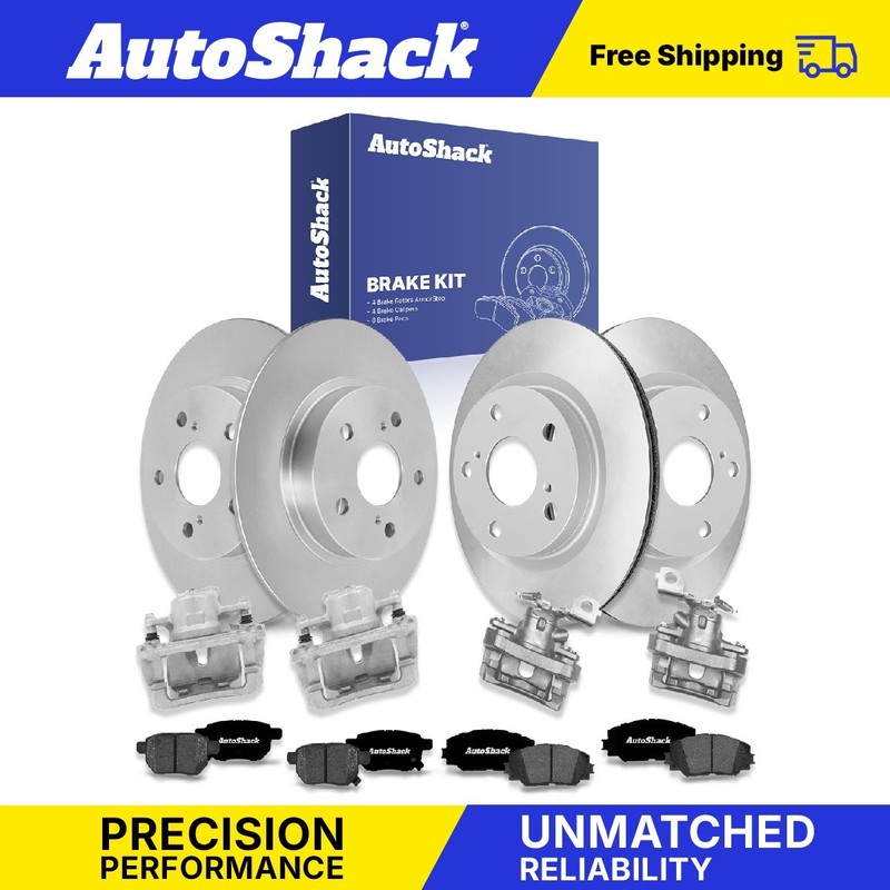 Front Rear Brake Rotors Premium Pads Calipers for Toyota, Matrix 2009-2013