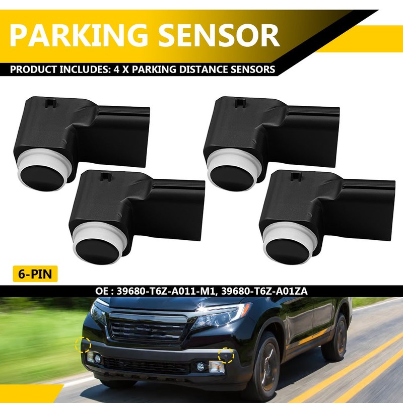 4pcs Fit 2017-2020 Honda Ridgeline Reverse Parking Assist Parking Sensors 6Pin