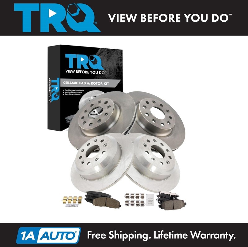 TRQ Brake Pad & Rotor Kit Ceramic Fits 2018-2020 Jeep Wrangler