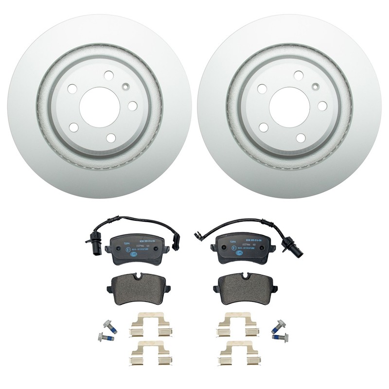 Hella Rear Rotors Low-Met Disc Brake Pad Kit For A6 A7 Quattro Macan FI