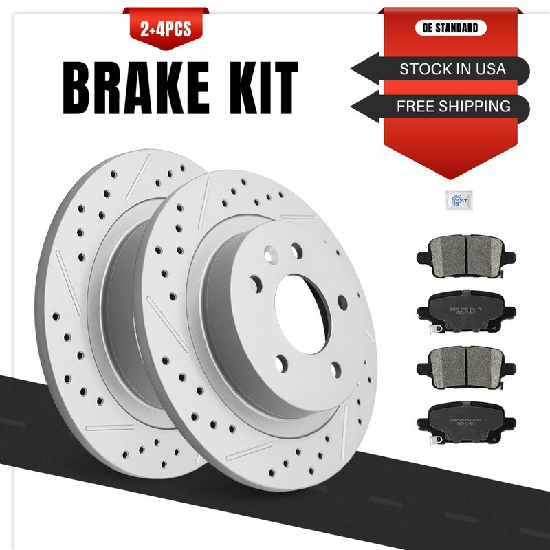 Rear Disc Brake Rotors Ceramic Pads for Chevrolet Equinox 2018 2019 2020